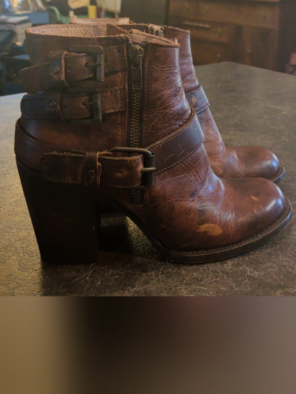 Brown Leather Ankle Boot